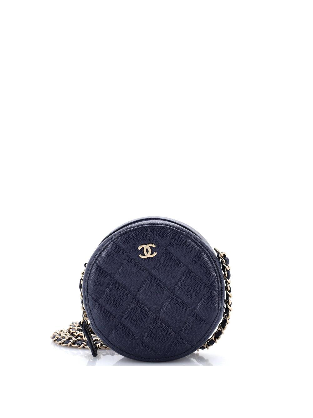 Chanel Round Clutch With Chain Quilted #371107C30B